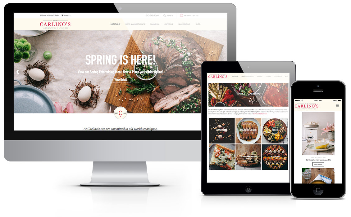 carlinos market website design