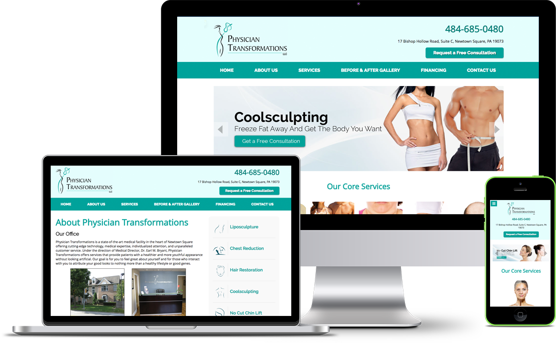 plastic surgeon website design