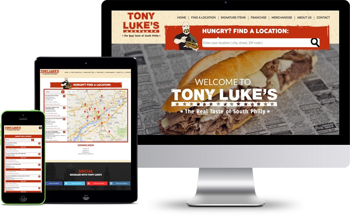 tony lukes website design